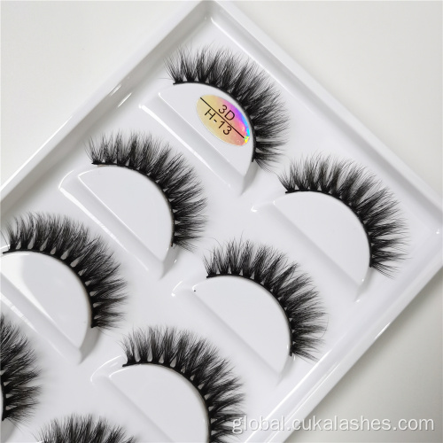 5 Pairs Lashes reusable lashes 5 pairs 3d natural eyelashes h13 Supplier